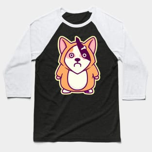 Scary Corgi Costume Retro Colorful Cute Baseball T-Shirt